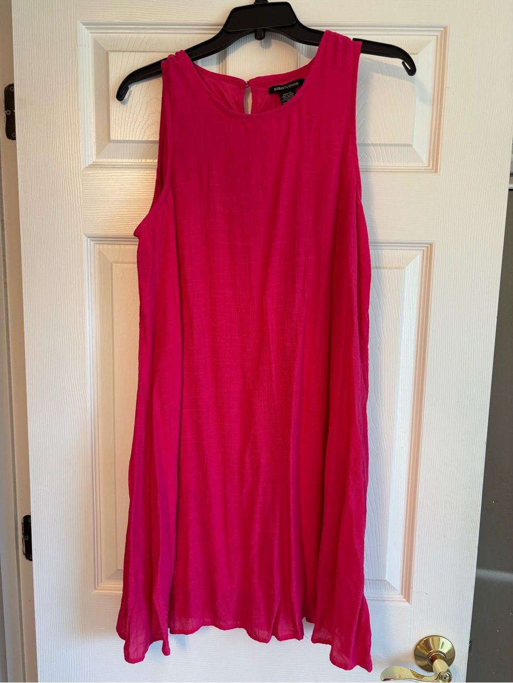Like new hot pink Sleeveless Shift Dress. Sz L.